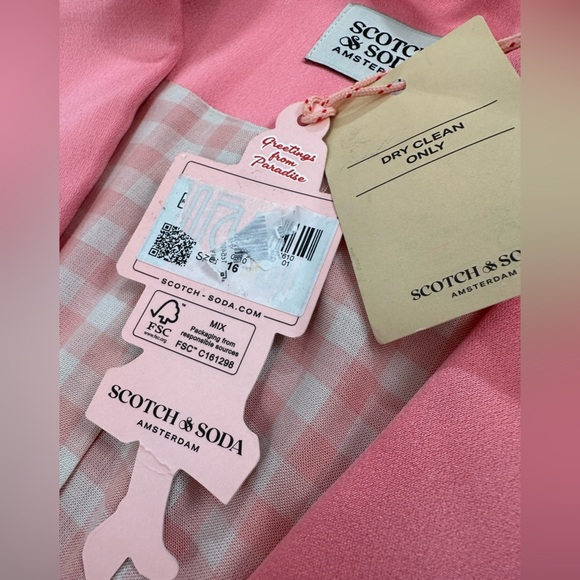 Scotch & Soda R’Belle Girls Blazer Coral Satin Finish Button Front Tailored - Picture 11 of 15